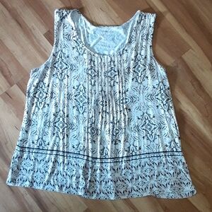 Croft & Barrow Geometric Print Tank Top